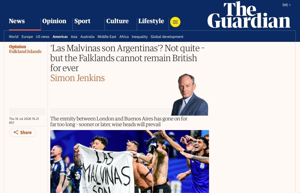 Una columna de The Guardian propuso reabrir el di&aacute;logo entre el Reino Unido y Argentina por la soberan&iacute;a de Malvinas