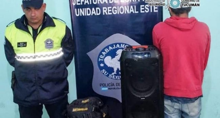 La policía atrapó a "Chuchi" y su madre devolvió lo que había robado