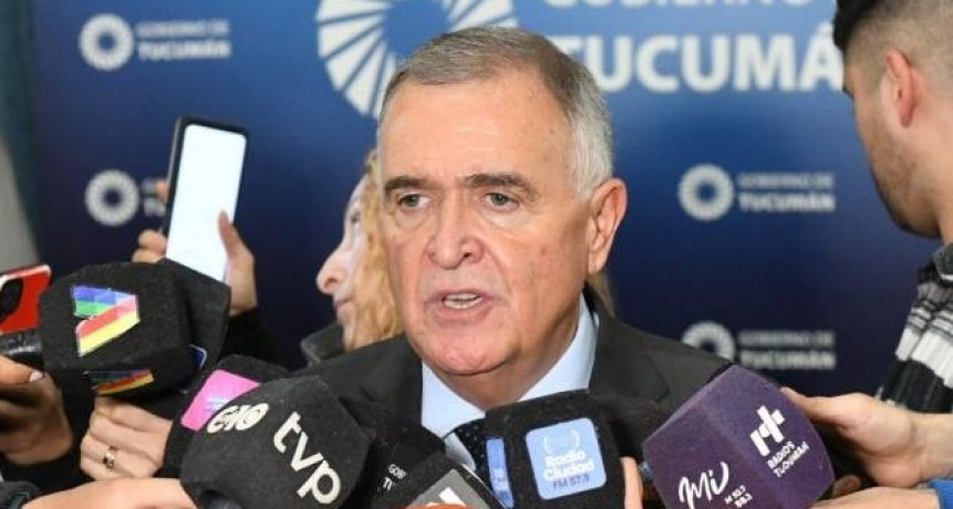 “Tucumán necesita inversiones”, dijo Jaldo sobre el RIGI y el blanqueo de capitales