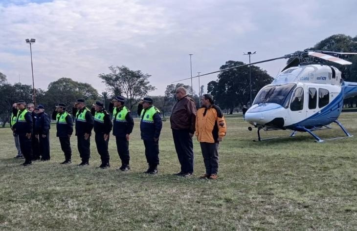 Megaoperativo policial recorre barrios con apoyo aéreo