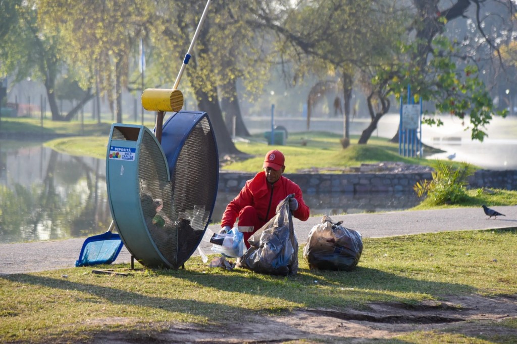 Operativo de limpieza exitoso en Parque 9 de Julio