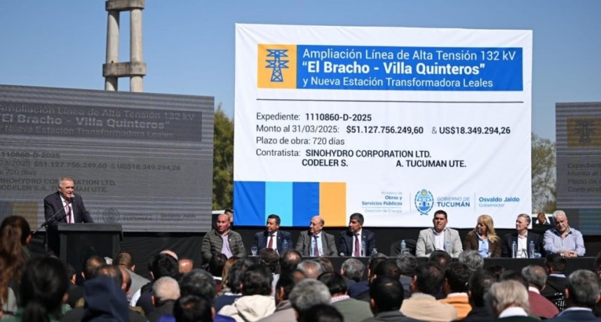 Jaldo inicia obra eléctrica clave tras 15 años de gestiones