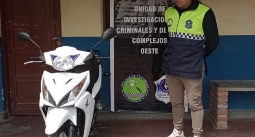 Quiso vender una moto robada y lo atraparon