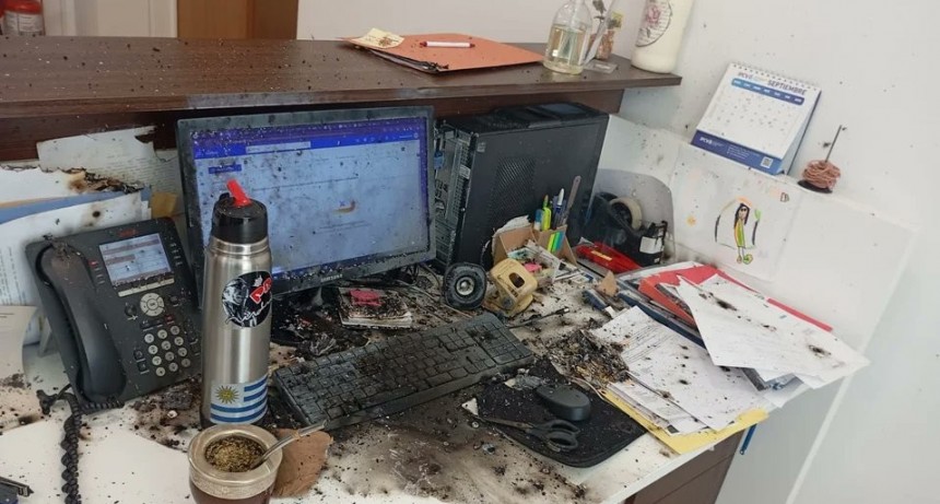 Así explotó el paquete dirigido al presidente de la Sociedad Rural