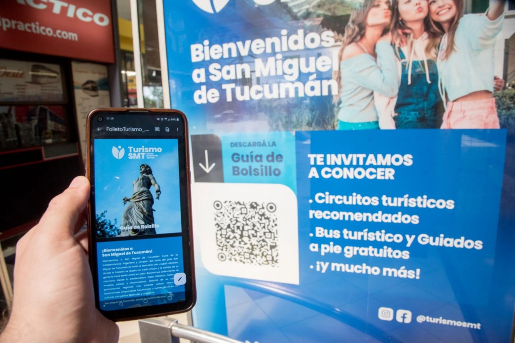 Bienvenida digital: los turistas que llegan a Tucumán ahora acceden a una guía completa escaneando un QR