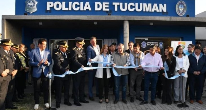 Jaldo inauguró un destacamento policial y un pozo de agua en Las Talitas