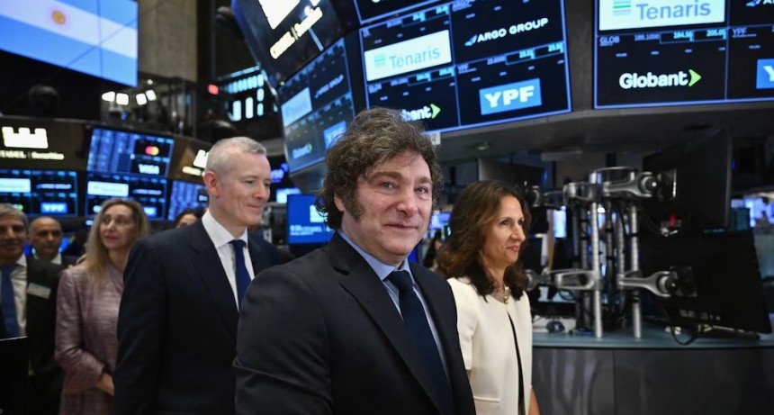 Mercados reaccionan con alzas tras discurso de Milei: bonos argentinos suben hasta 3,4% en Nueva York
