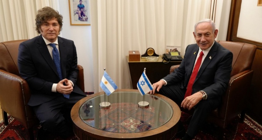La gira de Milei culmina con una reunión con el primer ministro de Israel