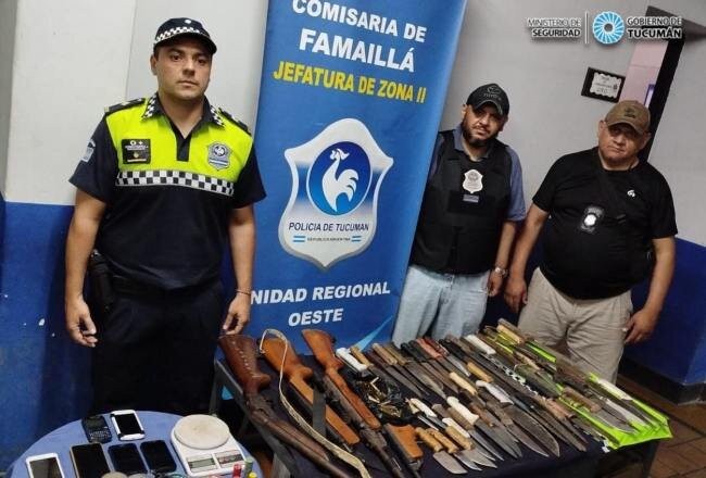 La policía desarticuló un negocio ilícito de ventas de armas, municiones y drogas