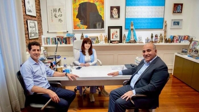 Manzur se mostró con Cristina Kirchner y Wado de Pedro en el Día de la Lealtad