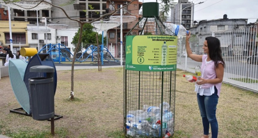 San Miguel de Tucumán ya cuenta con 80 puntos verdes para que los vecinos pueden depositar botellas de plástico reciclables