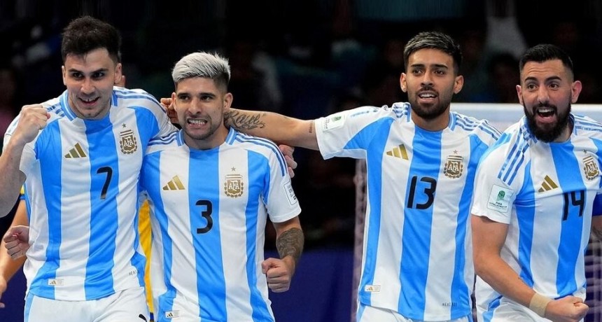 Argentina le ganó 3-2 a Francia en el Mundial de Futsal