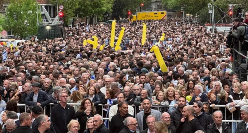 Masivo acto en Palermo a un año del ataque de Hamás a Israel