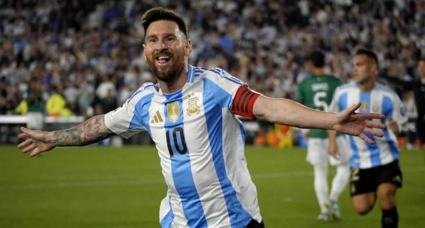 Con un hat trick de Messi, Argentina goleó a Bolivia