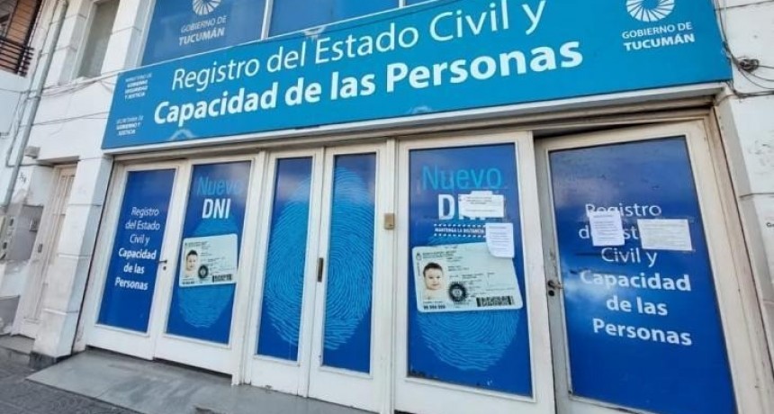 El Registro Civil de Tucumán abrirá excepcionalmente el fin de semana para entrega de DNIs