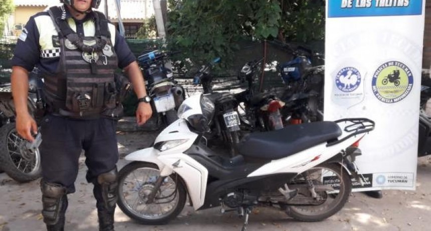 Hallan una moto que había sido robada