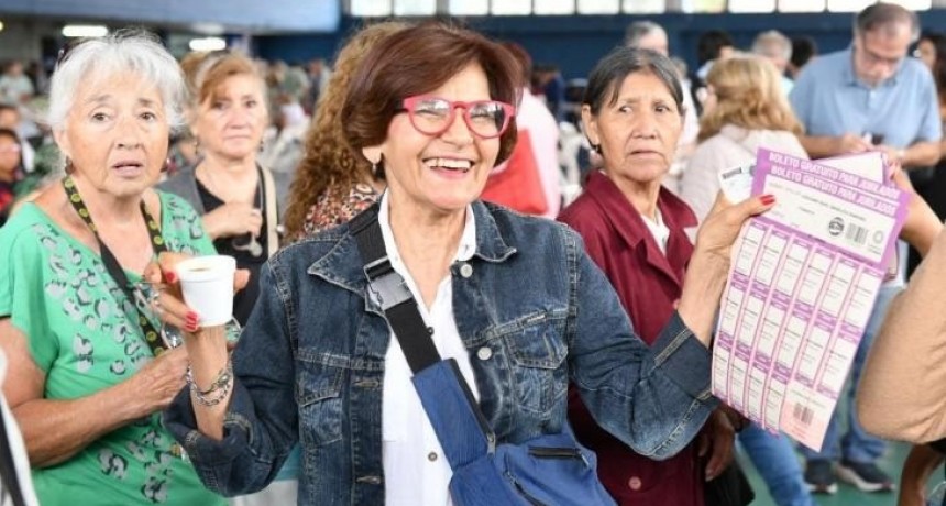 Cronograma definido: así se entregarán los boletos gratuitos a jubilados