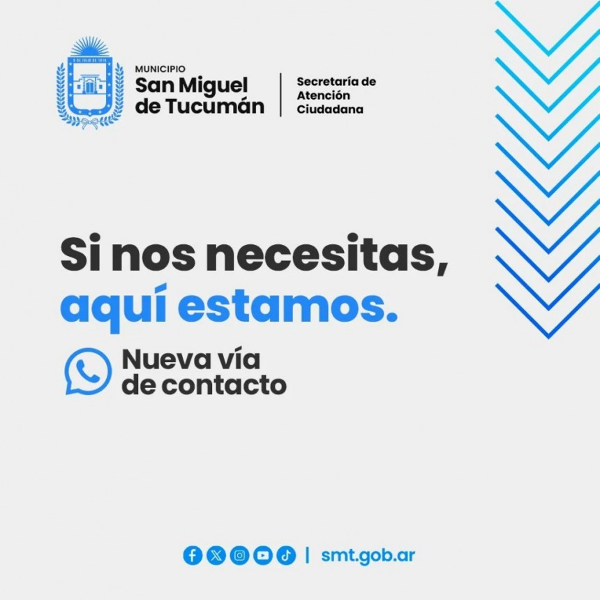 La Municipalidad de San Miguel de Tucumán pone un sistema de asistencia a los vecinos a través de WhatsApp