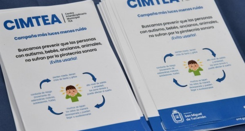El Municipio lanzó la campaña “Más Luces Menos Ruido” para desalentar el uso de la pirotecnia sonora