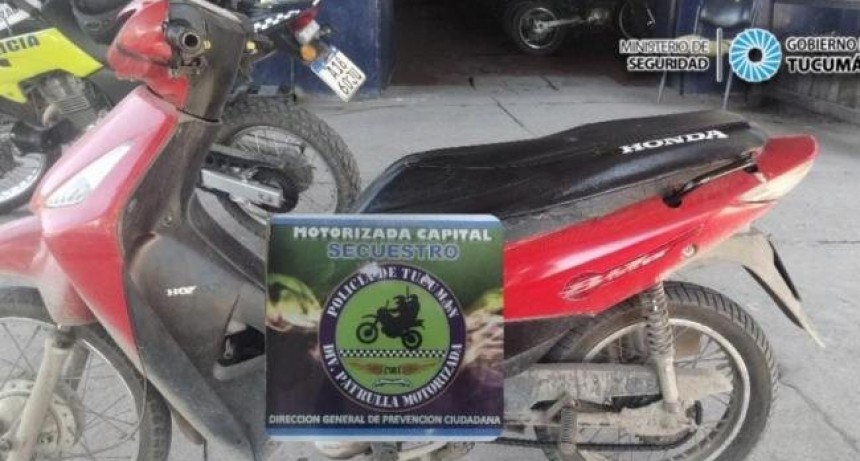 La policía logró recuperar una moto que había sido robada