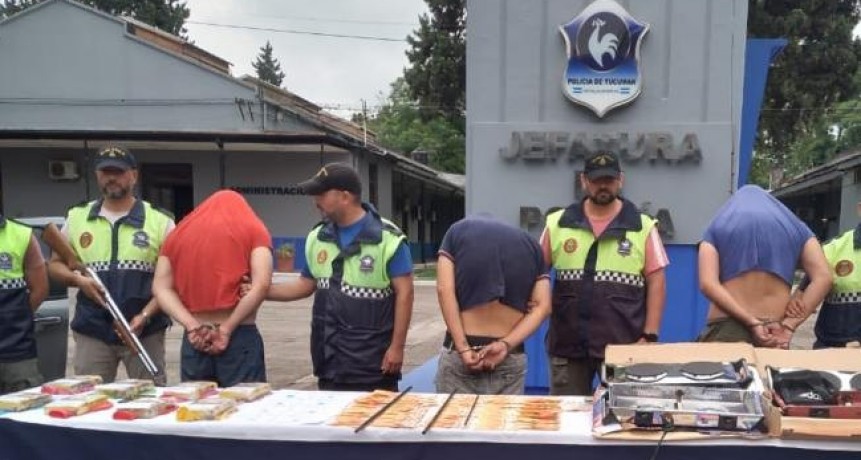Secuestran 8 kilogramos de coca&iacute;na y detienen a tres catamarque&ntilde;os que la transportaban