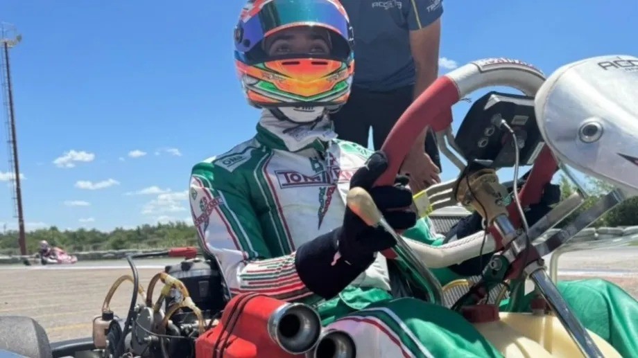 Franco Colapinto volvió a subirse a un karting en Zárate